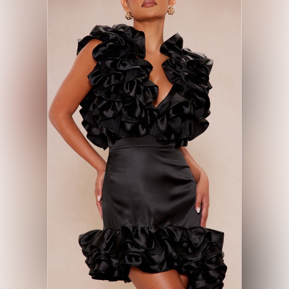 Fashion Nova Athens Ruffle Mini Dress - Picture 2 of 3